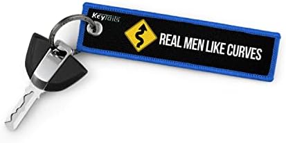 KEYTAILS Keychains, Premium Quality Key Tag for Motorcycle, Car, Scooter, ATV, UTV [Real Men Like Curves]