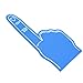 PATIKIL Giant Foam Finger 18 Inch, 6 Pack Number 1 DIY Blank Foam Hand Cheerleading Foam Fingers for Sports Events Games Party Supplies, Blue, White Line