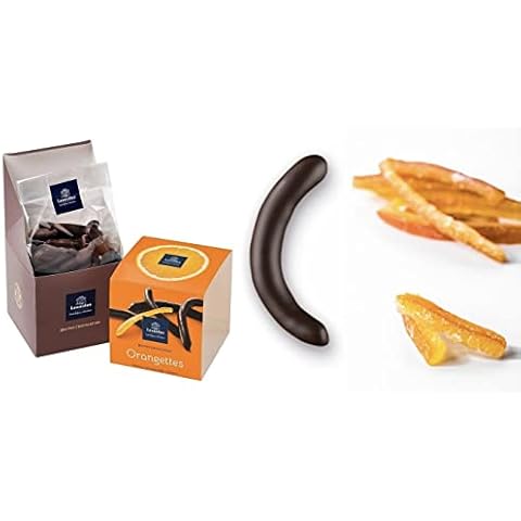 Leonidas Candied Chocolate Orange Peel Coated in Belgian Dark Chocolate, Orangettes Made Without Gluten, 200g Approx Cover