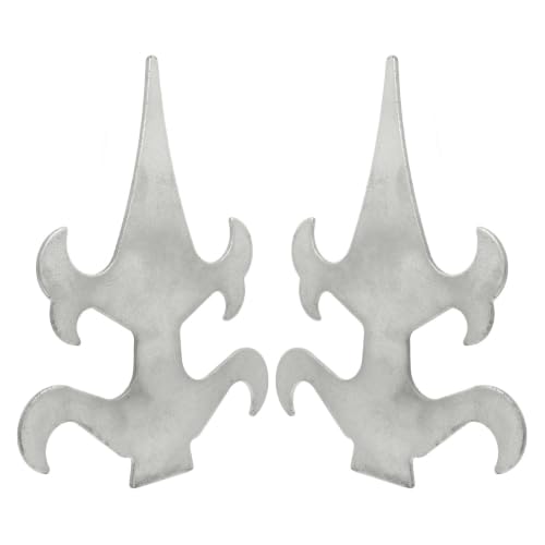 INOOMP 2 Piezas de Remates Decorativos de Hierro para Vallas Exteriores y Jardines, Accesorios Elegantes y Soldables para Postes que Aumentan el Valor Estético