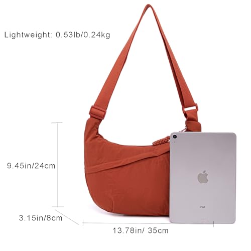 Image of Crescent Crossbody Bags for Women Nylon Travel Luna Hobo Bag Dumpling Purse