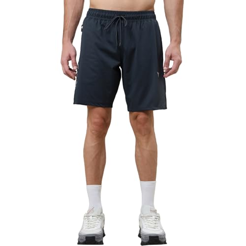 Image of TECHNOSPORT Mens Regular Fit Solid Shorts for Gym, Workout & Sports with Anti Microbial, Techno Dry