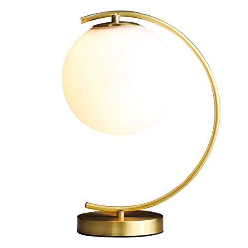 Lampe de table en verre globe du milieu du siècle moderne pour bureau et chambre 56cm