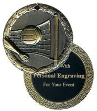 QuickTrophyEngraved Volleyball Medal