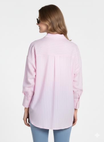 Image of Striped Shirt for Woman | Shirt for Woman | Oxford Shirt | Cotton Blend