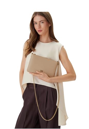 Sac à épaule Pinko Flat Classic Beige : la solution légère pour libérer vos mains avec style
