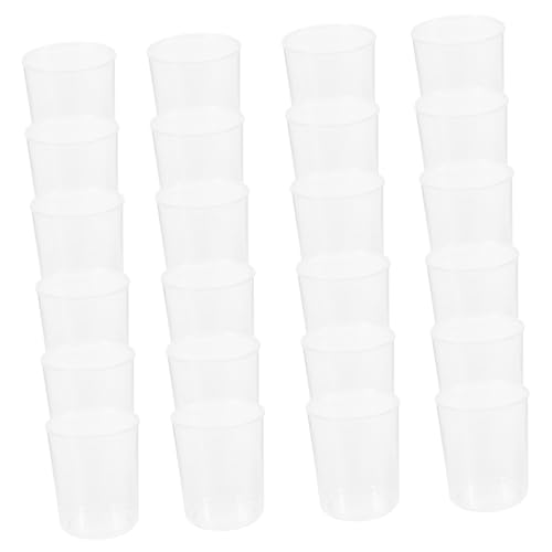 ROMISBABA 30pcs 100ml Plastic Measuring Cups Scale, Thickened Food-grade Laboratory Beakers for Chemistry Experiments and Student Classroom Use