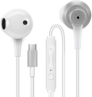 MAS CARNEY TH4 Cyfrowe Słuchawki USB Type-C, Słuchawki USB C, Słuchawki Douszne z Izolacją Szumów i Potężny Bas dla Urządzeń Muzycznych USB-C Type-C-Biały.