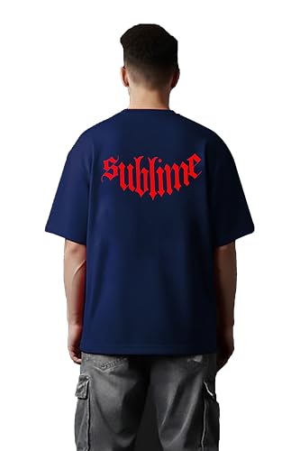 Image of Men's Oversized T-Shirt, 100% Cotton, Round Neck, Short Sleeve, Printed Chest and Back, Casual Summer Wear, S to 3XL