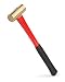 TEKTON 30904 Jacketed Fiberglass Brass Hammer, 24-Ounce