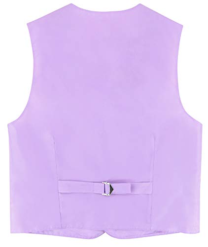 BOY'S Dress Vest & BOW Tie Solid Lavender Purple Color BowTie Set2