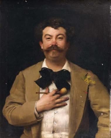 Impression d'art portrait d'homme décoration murale salon Charles Giron 60x90cm