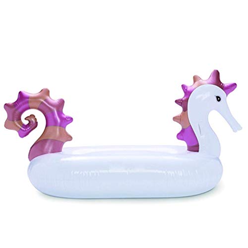 Piscine gonflable float hippocampe 220cm matelas de baignade géant