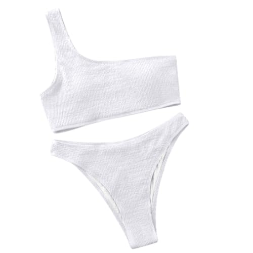 Vestidos Mujer Verano Trajes De Baño Mujers De Dos Piezas Bikinis Push Up Braga Alta Bañadores Reductor Barriga Bikini Un Hombro Brasileños Bañador Atractivo De Dos Piezas Traje De Baño Bikini