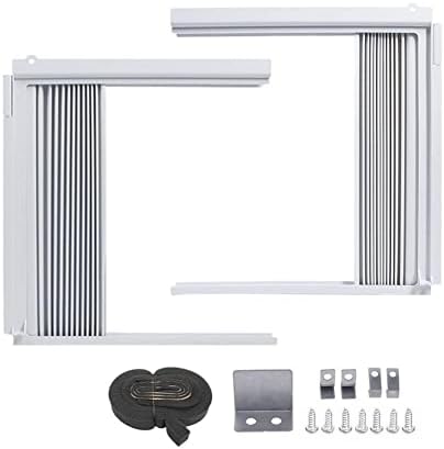 Window Air Conditioner Side Panels with Frame, Window AC Side Panels Kit Replacement, Adjustable Insulation AC Side Panel Include Frames