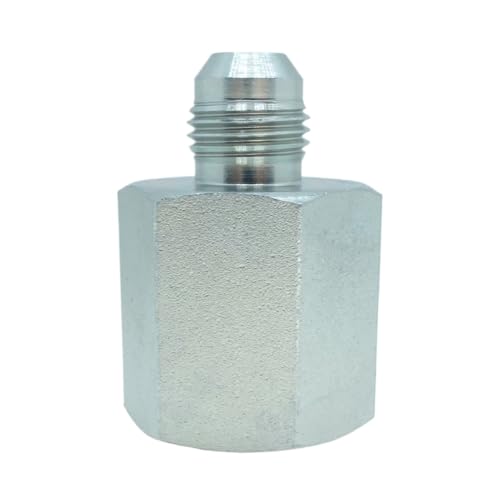 Image of 1 Piece 3 /8 inch (9 /16-18) Male JIC X 1 /2 inch Female NPTF, 37 Flare to Pipe Adapter Hydraulic