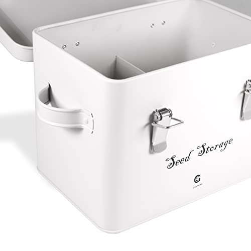 GLOCHYRA Caixa de armazenamento de sementes – Organizador de pacotes de sementes de jardim com divis