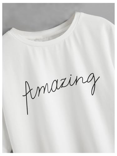 SOLY HUX Girl's Summer Letter Graphic Tees Casual Crew Neck Short Sleeve T Shirts3