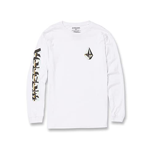 �yVOLCOM�z�{���R�� 2022�H�~ CHROME STONE LONG SLEEVE TEE �����Y �����O�X���[�u T�V���c ����T �g�b�v�X S/M/L/XL 2�J���[�y���K�i�z WHT S