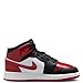 Air Jordan 1 Mid SE Grade School Lifestyle Shoes (Black/Varsity Red/White) Size 6