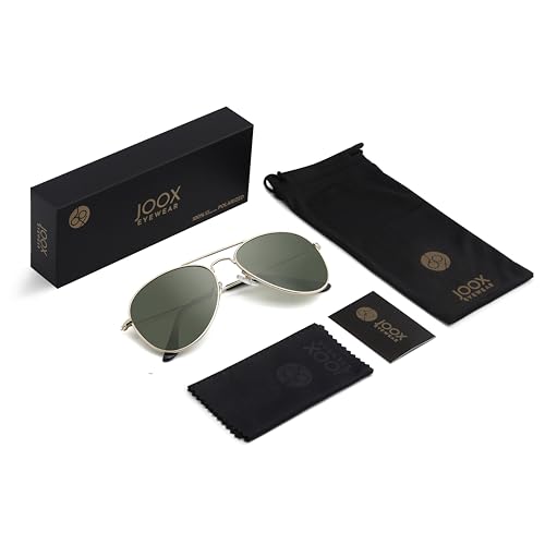 Image of Joox Aviator Sunglasses for Men Women,Polarized UV 400 Protection Lens with Metal Pilot Frame Unisex