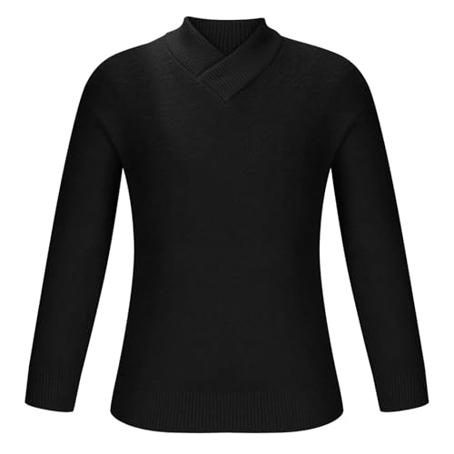 Men Cashmere Sweaters Oversized Fleece Warm Wool Pullover Tops Vintage Crewneck Winter Chunky Outdoor Knitted Sweater4