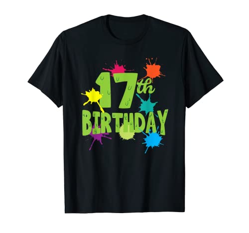 Paintball divertido regalo de 17 años para fiesta de cumpleaños de 17 años Camiseta
