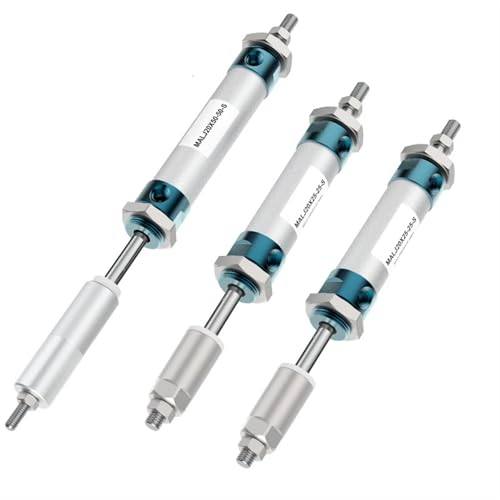 Cilindro neumático ajustable de doble efecto serie MALJ20 con carrera 25mm 1