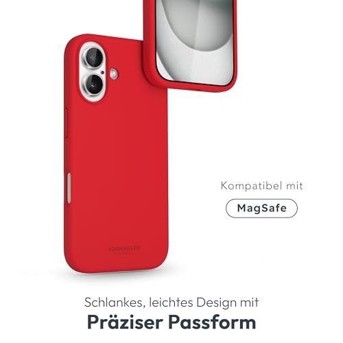 Coque silicone iPhone 16 Plus antichoc rouge protection caméra fine - 6