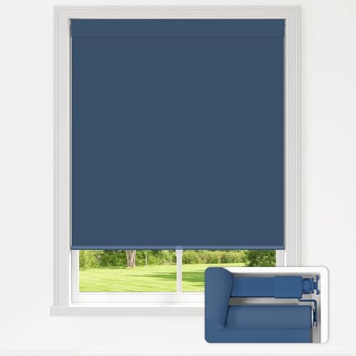 LazBlinds No Drill Blinds for Indoor Windows, Blackout