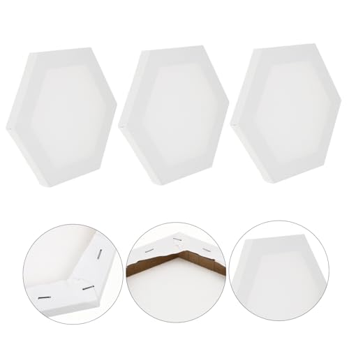 Lienzo hexagonal POPETPOP de madera estable con algodón absorbente pack de 3 lienzos para hobby 6