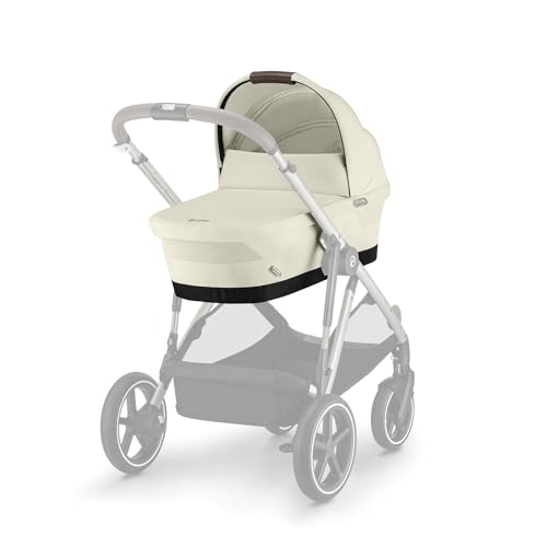 CYBEX Gold GAZELLE S Cot Kinderwagenaufsatz, Ab Geburt bis ca. 6 Monate (max. 9 kg), Für CYBEX Gazelle S und e-Gazelle S, Seashell Beige