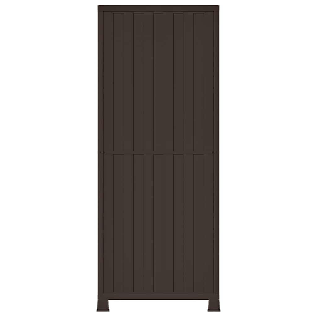 Armoire en Plastique Gris 68x39x171,5 cm avec 2 Portes 4 étagères réglables Rangement Bureau Garage Atelier pour Organiser Outils dossiers et Accessoires