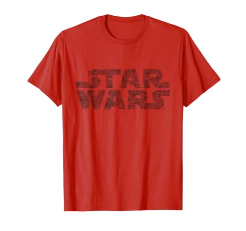 T-shirt Star Wars Logo in Staples pour homme en coton noir confortable