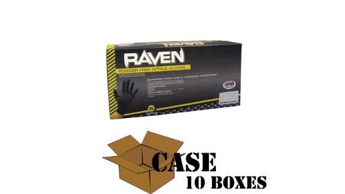 Raven - Nitrile Powder Free Gloves - Case Size X-Large by Raven
