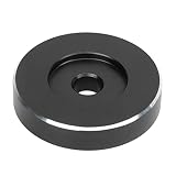 Aluminum Record Adapter for Turntable, Record Player RPM Adapter, Premium Metal Center Spindle with Standard Size, Replacement Accessory for 7 - Inch Records on (Black)