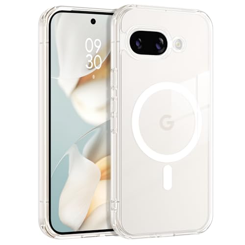 Coque transparente Google Pixel 9A antichoc MagSafe fine