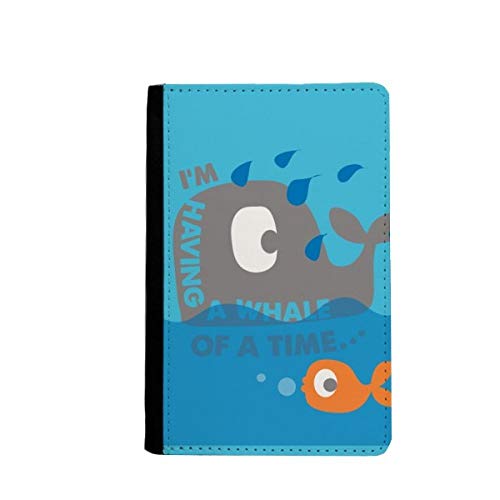 Protégez votre passeport des pliures avec l'étui portefeuille baleine bleue