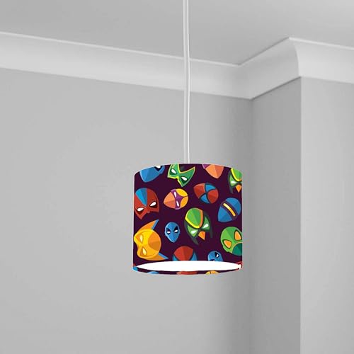 Colorful Superhero Masks Ceiling Lampshade Lightshade for Kids' Room - Multiple Sizes