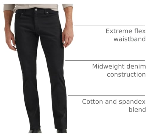 Lee Men's Extreme Motion Straight Taper Jean Black 30W x 30L by Lee - Used condition - US$27.41