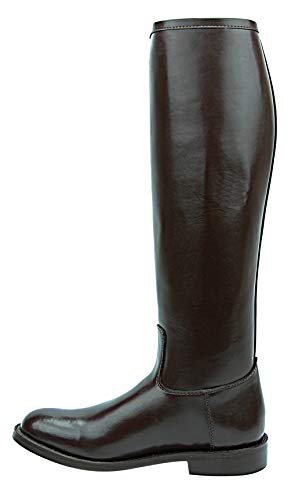 Hispar Mens Man Spirit Polo Players Boots Tall Knee High Leather Equestrian - Brown 13 Wide Calf #TOP4
