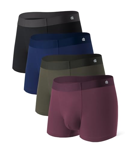 Image of DAVID ARCHY Men's Ultra Soft Underwear Modal Trunks Slim Fit No Fly 4 Pack
