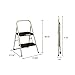 Cosco 11135CLG1E 2-Step Household Folding Step Stool, Gray