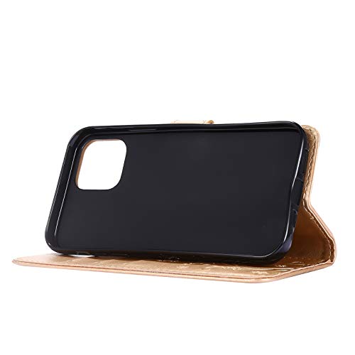 Capa C-Super Mall-UK para iPhone 12 Pro, capa para iPhone 12, capa carteira em relevo borboleta com