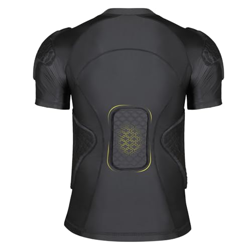 TUOYR Mens Football Padded Shirt Chest Rib Protector Undershirt for Football Baseball Softball Rugby - Thumbnail 2