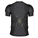 TUOYR Mens Football Padded Shirt Baseball Compression Shirt with Pads Chest Rib Protector Adult Protective Undershirt Heart Guard for Softball Rugby Lacrosse