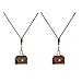 AOOOWER Vintage Sturdy Leather Necklace Pouches for Earphone and Coin Storage Small Long Designs for Fashionable Women
