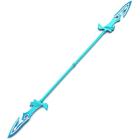 YOU339 Genshin Impact Tartaglia Cosplay Abnehmbare Waffe Prop Schwert Speer 2 Formen Dämonengewand Stürmische Gezeiten Halloween Cosplay Halloween Karneval Party Rollenspiel Zubehör, 200cm Cover