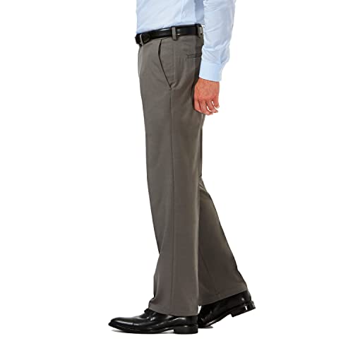 Image of Haggar Men's Cool 18 Pro Classic Fit Flat Front Casual Stretch Performance Golf Pant - Regular and Big & Tall