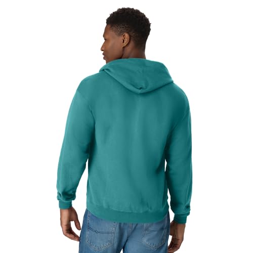 Image of Hanes Men's Zip-up Hoodie, Ecosmart Fleece Full-zip Hoodie for Men, Hooded Sweatshirt
